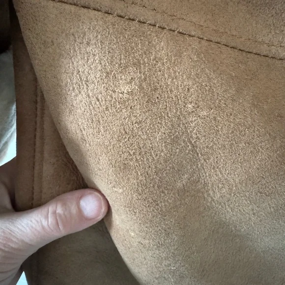 Shearling Reversible Coat with Detachable hood Size 10 Vintage - Picture 11 of 17